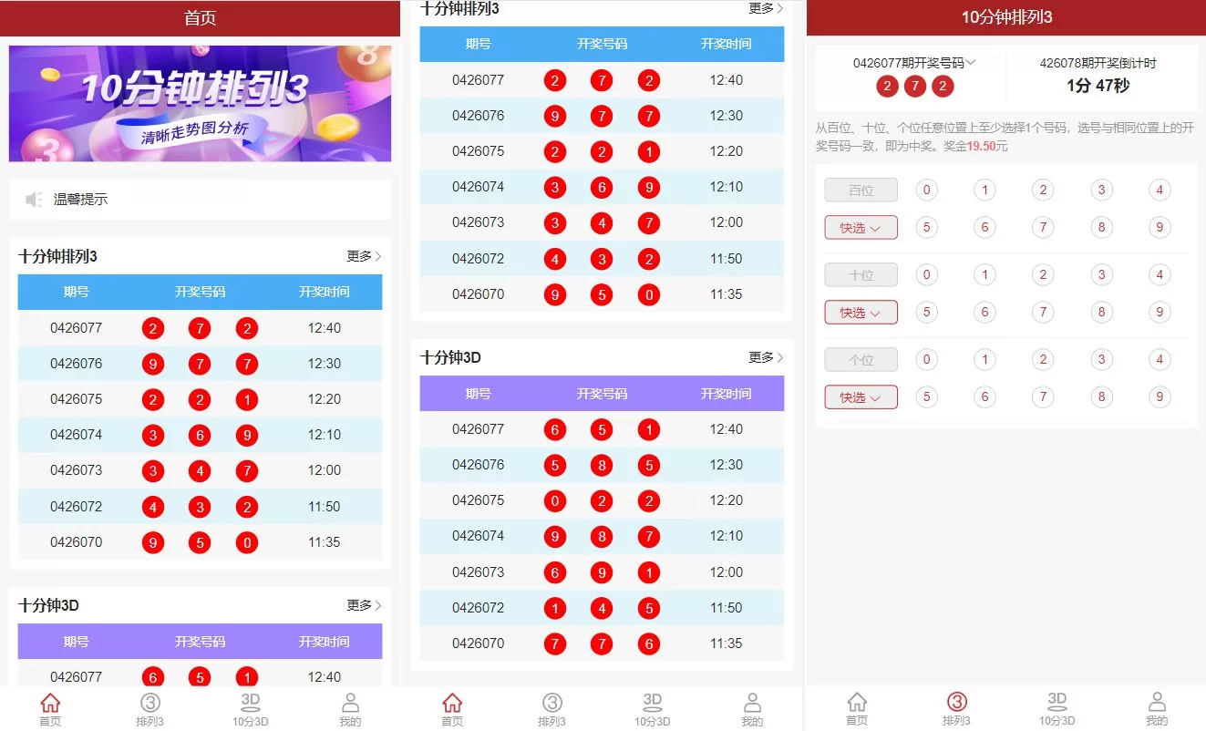彩票走势图系统 - 支持排列三、3D走势图分析与邀请注册，打造专业彩票数据分析平台 - 海外源码商-海外源码商