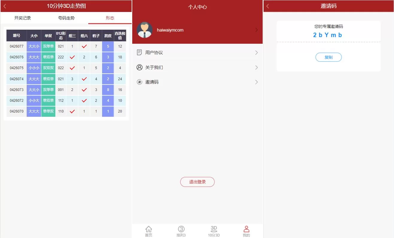 图片[3]-彩票走势图系统 - 支持排列三、3D走势图分析与邀请注册，打造专业彩票数据分析平台 - 海外源码商-海外源码商
