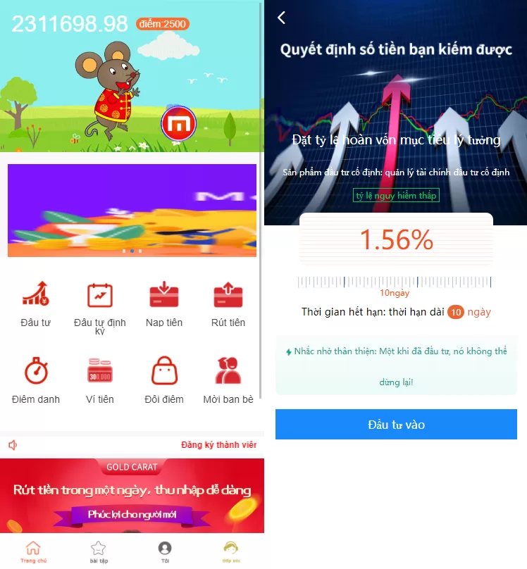 越南版投资理财系统源码——袋鼠金融众筹、积分商城与早起打卡激励 - 海外源码商-海外源码商