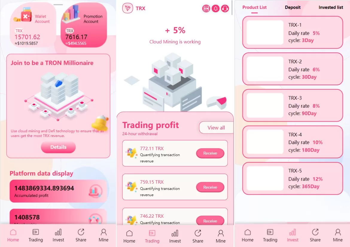 图片[2]-多语言TRX/USDT钱包理财系统源码——区块链算力矿池与DeFi流动性分红平台 - 海外源码商-海外源码商