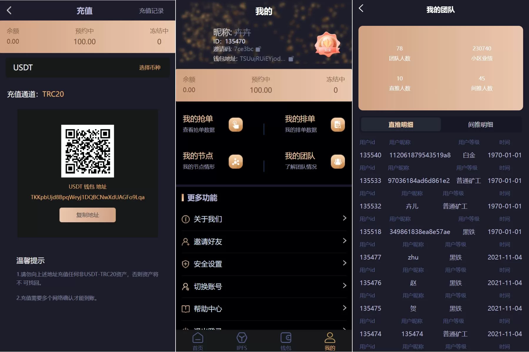 图片[4]-IPFS算力矿机系统源码——USDT排单众筹与理财分红平台 - 海外源码商-海外源码商