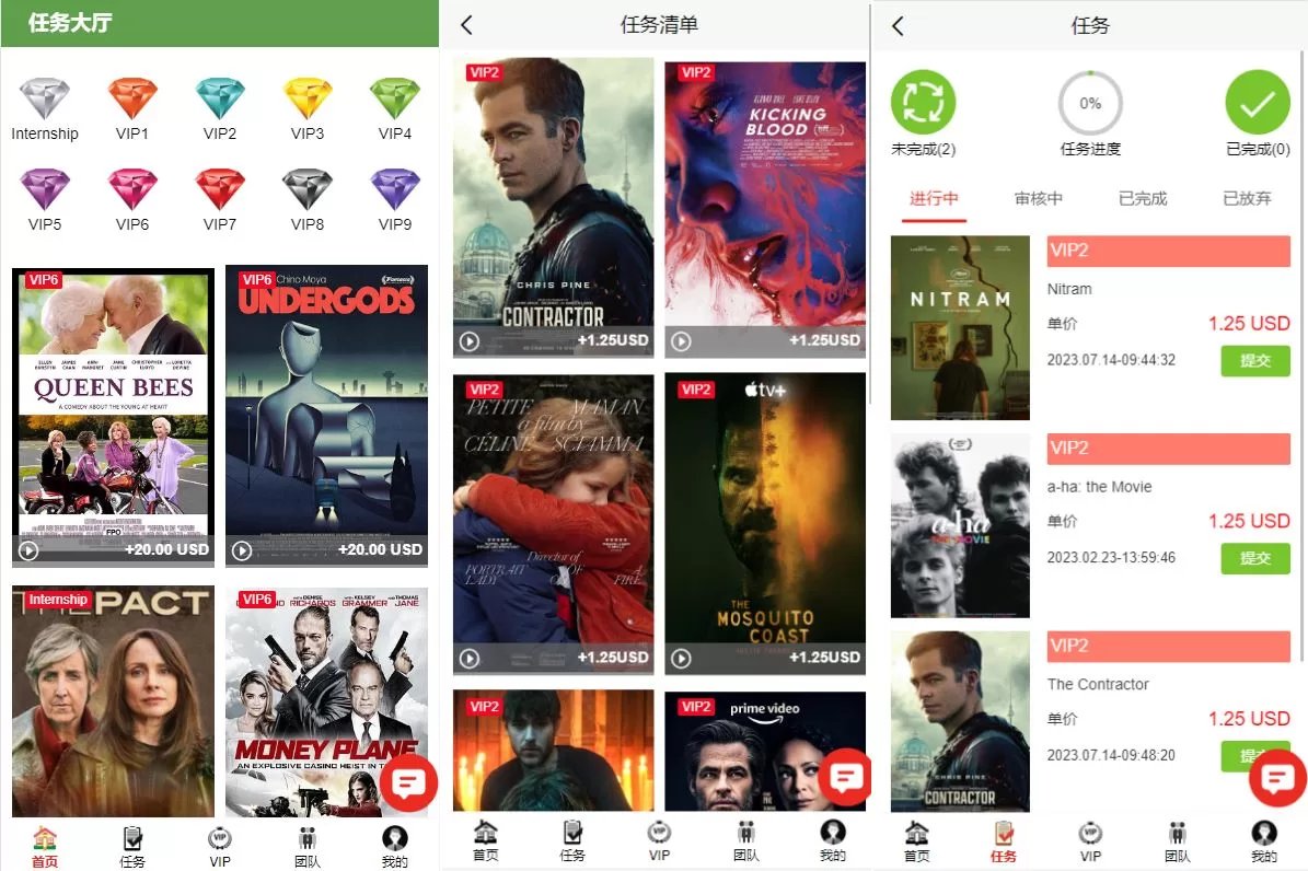 海外多语言电影任务系统/电影投资刷单源码 - 海外源码商-海外源码商