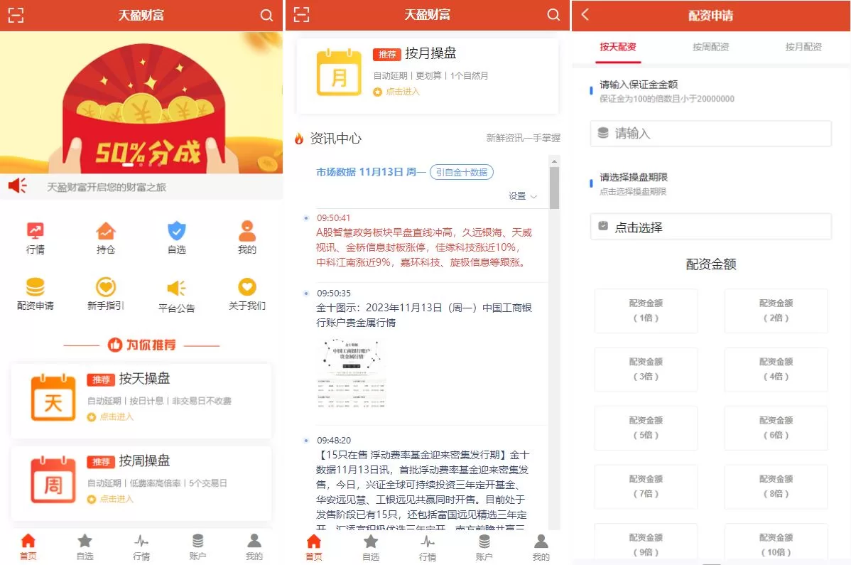 Uinapp版股票交易系统源码/股票配资策略/K线数据完整对接 - 海外源码商-海外源码商