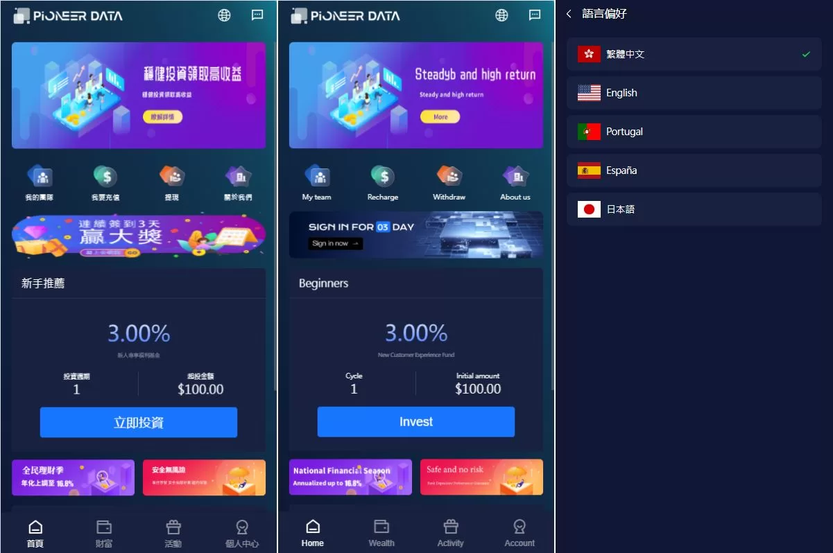 新版UI海外投资理财系统源码/多语言投资源码/投资众筹系统 - 海外源码商-海外源码商