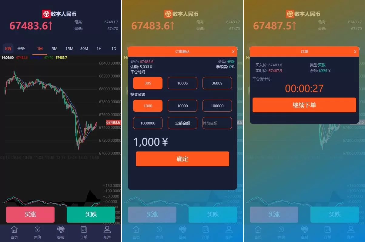 图片[2]-PC自适应微盘交易系统源码/伪交易所/利息宝/单控全控 - 海外源码商-海外源码商