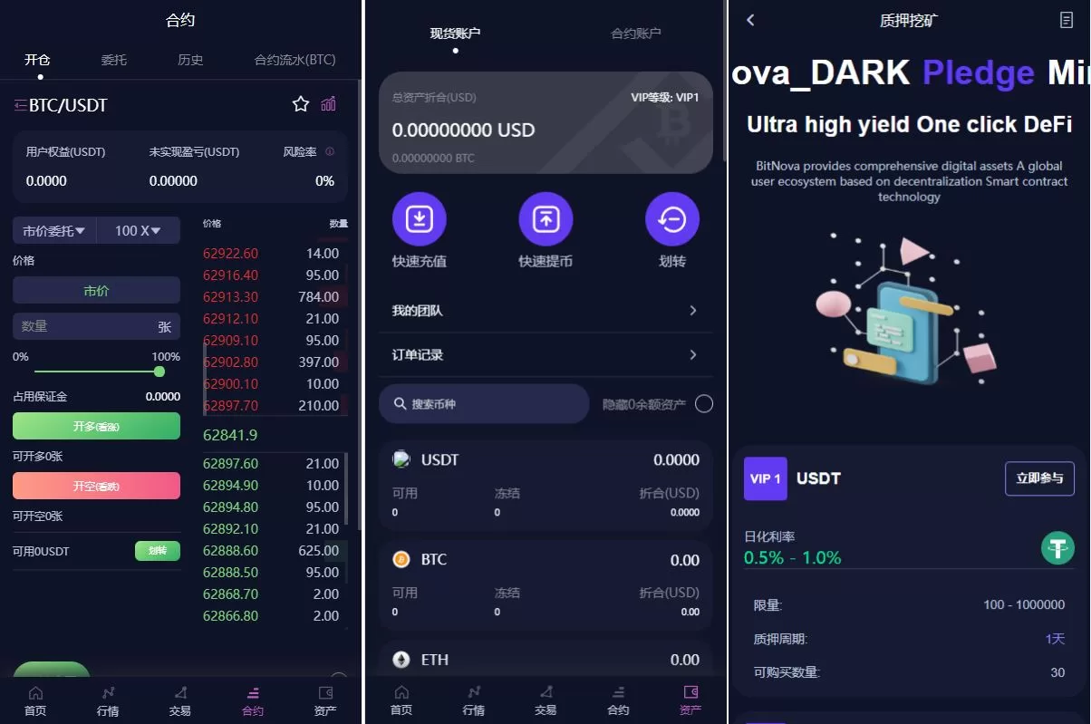 图片[4]-新UI多语言交易所系统/DAPP登陆/合约/期权交易/质押申购源码 - 海外源码商-海外源码商