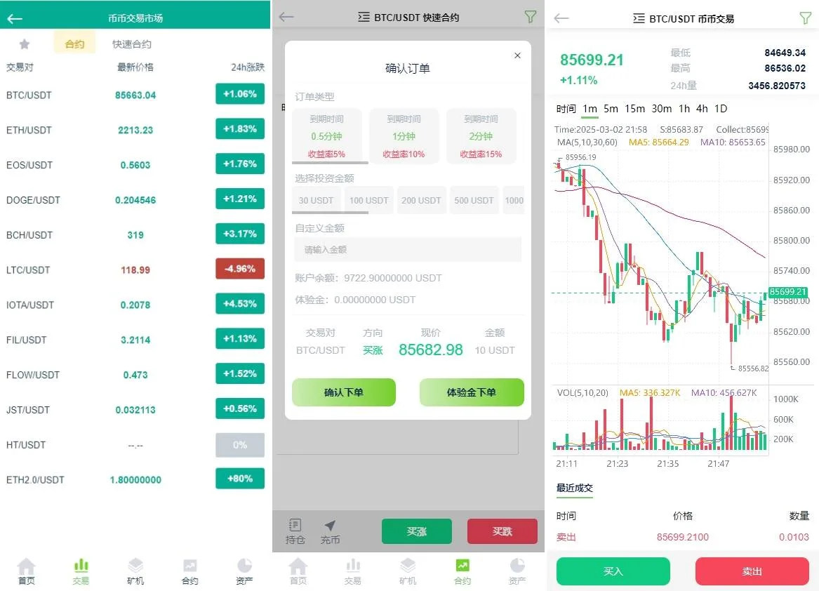 图片[3]-新UI多语言区块链交易所/秒合约/币币交易/矿机系统源码 - 海外源码商-海外源码商