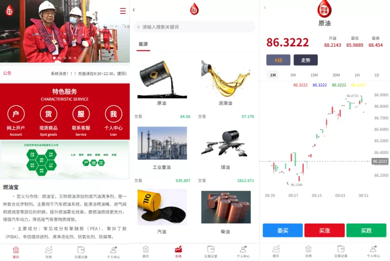 燃油宝微交易系统/能源时间盘/委买微盘/信用分/实名认证-海外源码商